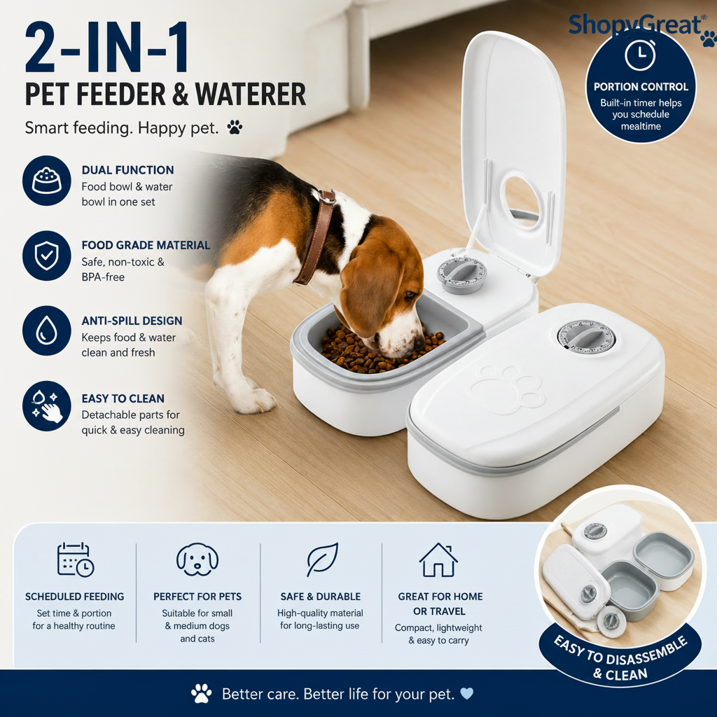 Smart Automatic Pet Food Dispenser with Timer